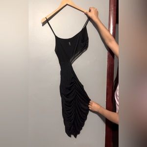Black mesh party dress